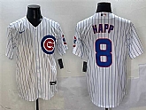 Men's Chicago Cubs #8 Ian Happ White Cool Base Stitched Jersey,baseball caps,new era cap wholesale,wholesale hats